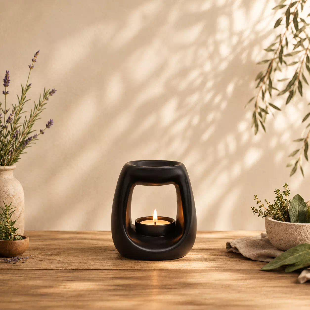Porcelanowy kominek do aromaterapii