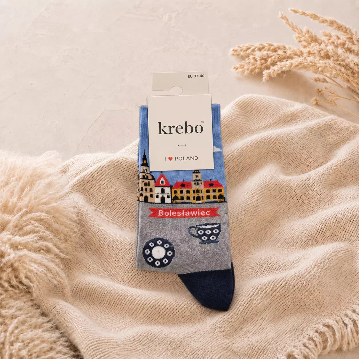 Skarpety Krebo - kolekcja Bolesławiec - obrazek 2