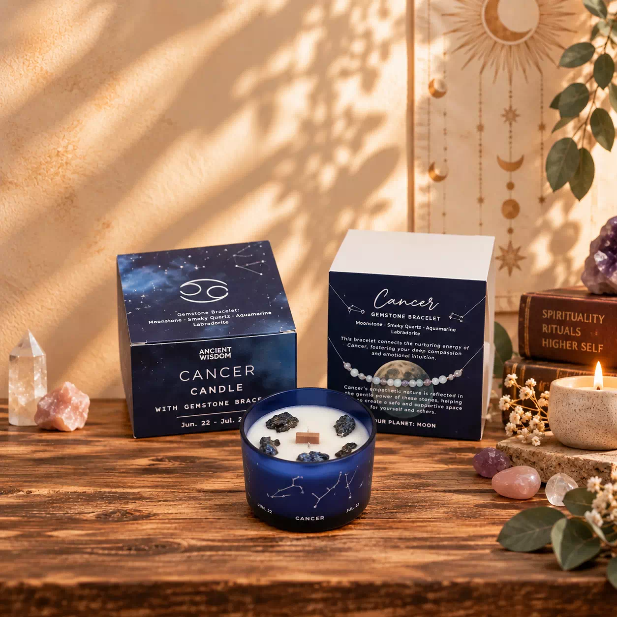 Świeca Zodiakalna z Bransoletką z Kamieni - obrazek 6
